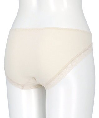 Wing ショーツ KB2060とペア 綿混素材（身生地部） やさしいはきごこち ナチュラルアップブラ はきこみ丈あさめ KF3360 ウイング／ワコール クリーム