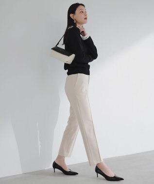 ANY SIS ビューティサーモ2WAYストレッチ テーパードパンツ アイボリー