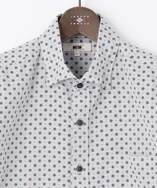 JOSEPH ABBOUD 【イージーケア】小紋プリント 半袖シャツ グレー系5