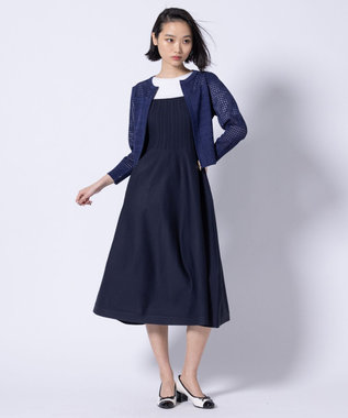 TOCCA BEA TOP KNIT DRESS ニットドレス オフ×ネイビー