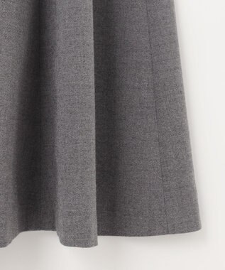 組曲 T/Rツイルストレッチ フレアスカート グレー系