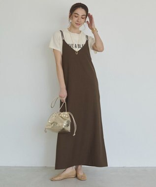 WEGO 【ANGIE VINTAGE】キャミワンピース ブラウン