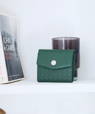 TOPKAPI 【TREASURE TOPKAPI】スムースレザー 幾何柄 二つ折り財布