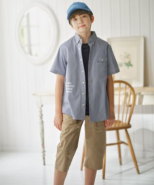 J.PRESS KIDS 【140-170cm】ロゴプリント チェックシャツ ネイビー系3