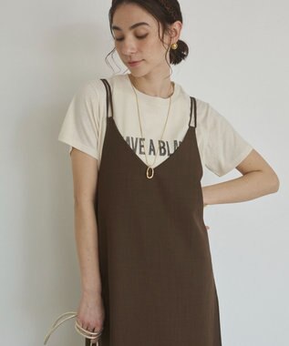 WEGO 【ANGIE VINTAGE】キャミワンピース ブラウン