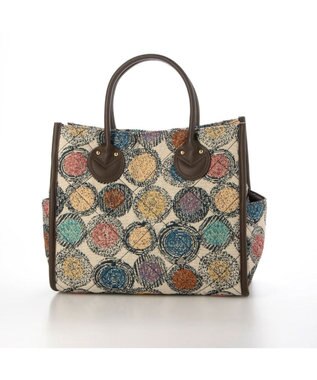 UNBILLION カシュカシュ cachecache / ジャガードキルティングスクエアトートバッグM アイボリーミックス