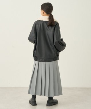 earth music&ecology サイドバックルプリーツスカート Light Gray