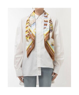 UNBILLION カカトゥ kakatoo / ヨット柄シルクスカーフ ブラウン