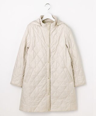 J.PRESS LADIES S 【WEB限定カラーあり・2way】コンパクトタフタキルティング  フーデッド コート アイボリー系