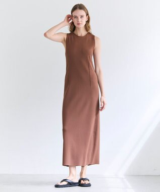 BEIGE， LABRADO / ダーツニット ロングワンピース Brown