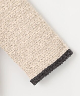 自由区 ツイードライクニット カーディガン ベージュ系