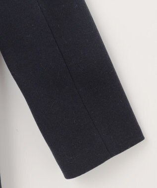 ANY SIS L ウールライクノーカラー ロングコート ネイビー