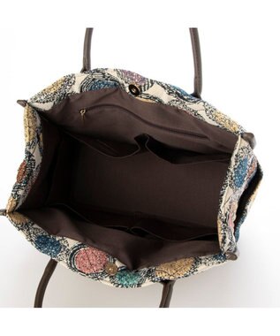 UNBILLION カシュカシュ cachecache / ジャガードキルティングスクエアトートバッグM アイボリーミックス