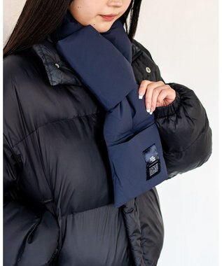 F/ACSION 【ユニセックス/防水・保温・撥水・透湿/洗える】KOMOKAKE　ダウンマフラー NAVY