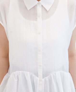 Green Parks ノースリーブフリルブラウス Off White