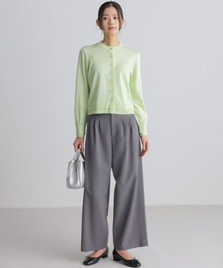 組曲 コットンニット カーディガン ミストグリーン系