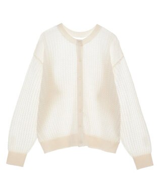 AMERICAN HOLIC 柄編みニットカーディガン Off White