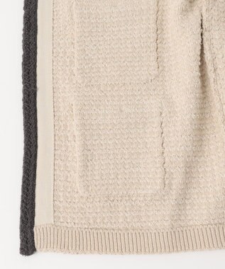 自由区 ツイードライクニット カーディガン ベージュ系