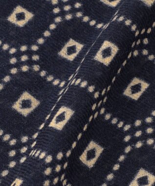 JOSEPH ABBOUD 【イタリア製/CAMERUCCI ARCHIVIO】ジオメトリッククレスト ストール ネイビー系5