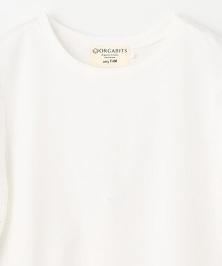 ANY スリーブレースコンビTシャツ オフ