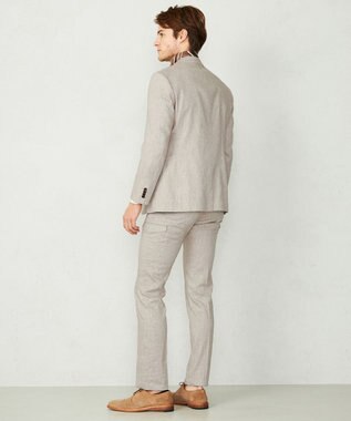 JOSEPH ABBOUD 【予約受注生産】リヨセルリネンシャンブレー パンツ ベージュ系