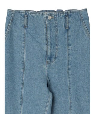 Green Parks ・ＥＬＥＮＣＡＲＥ　ＤＵＥ　バックスリットデニムパンツ Light Indigo