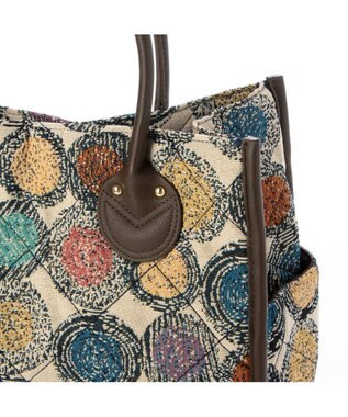 UNBILLION カシュカシュ cachecache / ジャガードキルティングスクエアトートバッグM アイボリーミックス