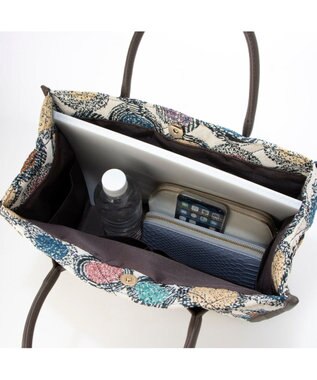 UNBILLION カシュカシュ cachecache / ジャガードキルティングスクエアトートバッグM アイボリーミックス