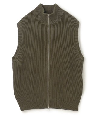 UNFILO MENS スウェットライク ジップベスト [24年秋冬商品] カーキ