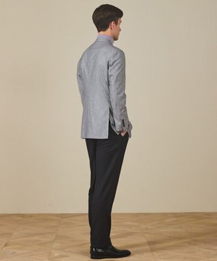 GOTAIRIKU 【CANONICO/カノニコ】サキソニーウールコットンブレンド ジャケット_グレー千鳥柄 ライトグレー×千鳥格子