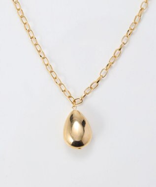 Phoebe 【限定セット】ビッグドロップメタルチェーンネックレス×ドロップハーフフープミニピアス ゴールド