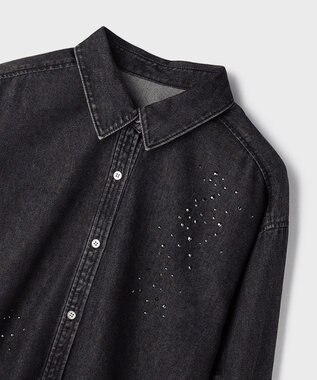 GRACE CONTINENTAL ビジューデニムシャツ ブラック