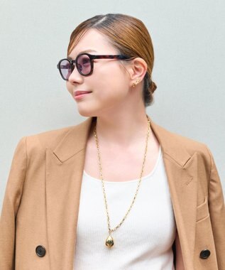 Phoebe 【限定セット】ビッグドロップメタルチェーンネックレス×ドロップハーフフープミニピアス ゴールド