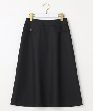 ANY SIS 【洗える】フラップポイントフレア スカート ブラック