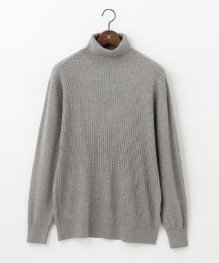 JOSEPH ABBOUD 【キングサイズ・チクチクしない/イージーケア】SNOWYタートルネックニット ライトグレー系