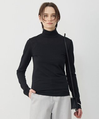 ICB L 【先行予約・WEB限定】 コットンレーシージャガード ハイネックカットソー