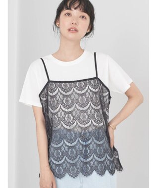 earth music&ecology ＳＥＴ２点レースキャミソール＋ＴＥＥ