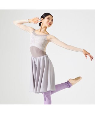 Chacott ◎【AKANE TAKADA】ロングスリーブレオタード グレー