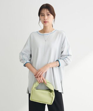 Green Parks アンチピリングライン入りニットプルオーバー Gray