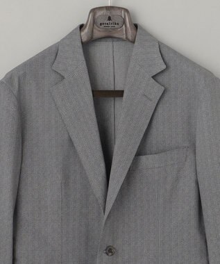 GOTAIRIKU 圧倒的清涼感・８つの夏機能【接触冷感/通気性/軽量/撥水…等】クールドッツ セットアップジャケット_ヘリンボーンプリント（25年モデル） ライトグレー_ヘリンボーン柄