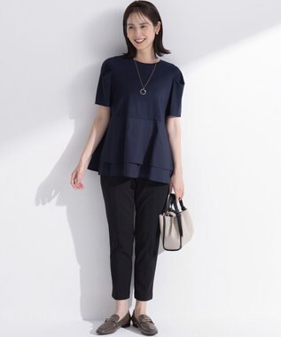 組曲 L シャツコンビティアード カットソー ネイビー系