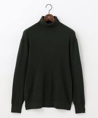 JOSEPH ABBOUD 【キングサイズ・チクチクしない/イージーケア】SNOWYタートルネックニット ダークグリーン系
