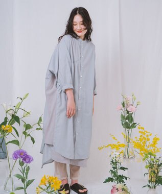 POLS CLIONE シャツワンピース グレイ