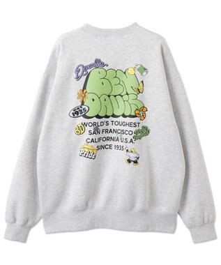 WEGO 【ユニセックス着用ITEM/MLサイズ展開/裏起毛】別注BENDAVISプランプロゴプルオーバー アッシュグレー