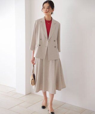 組曲 ライトリネンライク ジャケット ベージュ系