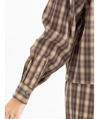 Te chichi チェックショートシャツ（セットアップ可）《2025Autumn catalog item》 ブラウン
