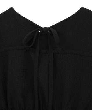 earth music&ecology バックリボンパフスリーブミニワンピース Black