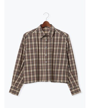 Te chichi チェックショートシャツ（セットアップ可）《2025Autumn catalog item》 ブラウン