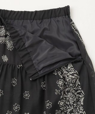 GRACE CONTINENTAL バンダナティアードスカート ブラック