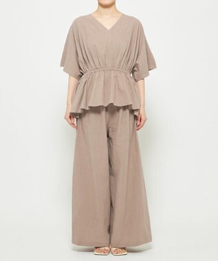 uncrave コットンリネンボイル ワイドパンツ トープ